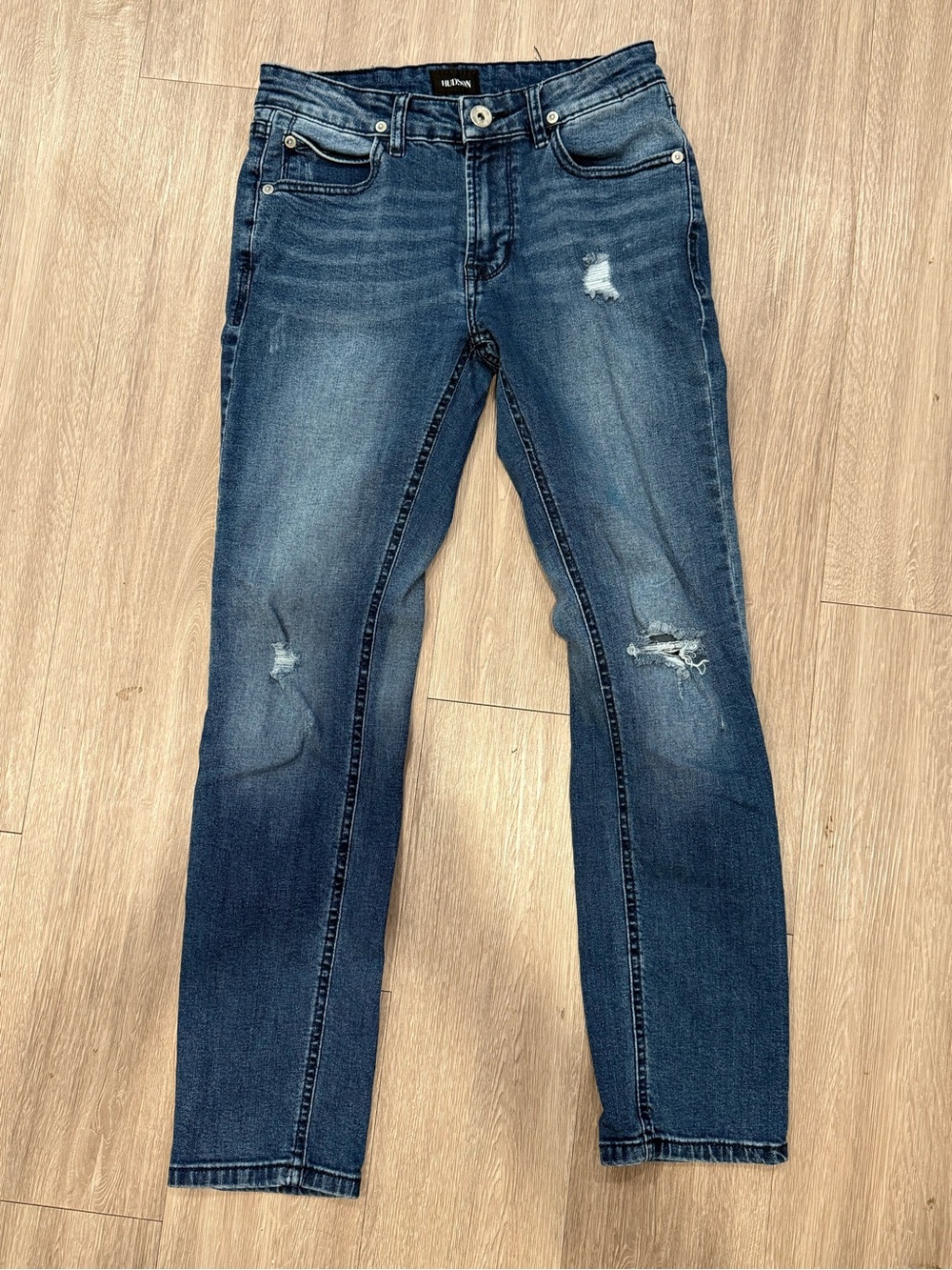 Hudson Jeans Kids Distressed Slim Leg - Blue Wash Cpsia 2008